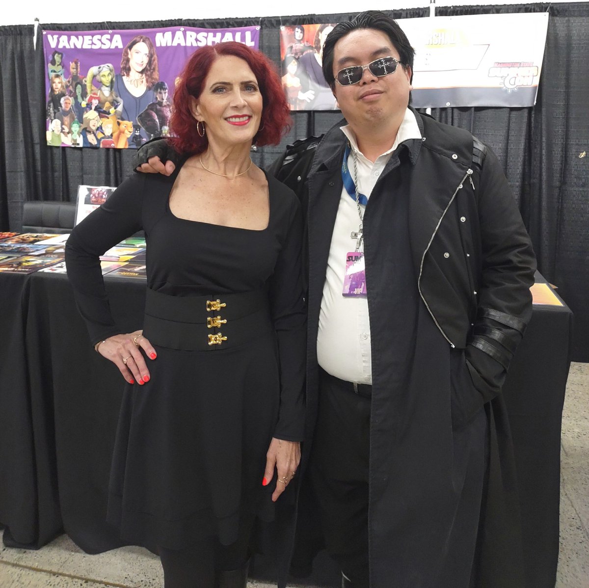 jericollage70's tweet photo. I'm so blessed &amp; happy to meet @vanmarshall again after 7 Years since @wasummercon! I can't believe she still recognized me after 7 Years! Thank You Vanessa. It was great meeting you again! #WASummerCon #WASummerCon2026 #StarWars #Injustice2 #GuardiansOfTheGalaxy https://t.co/wgZ5GfR388