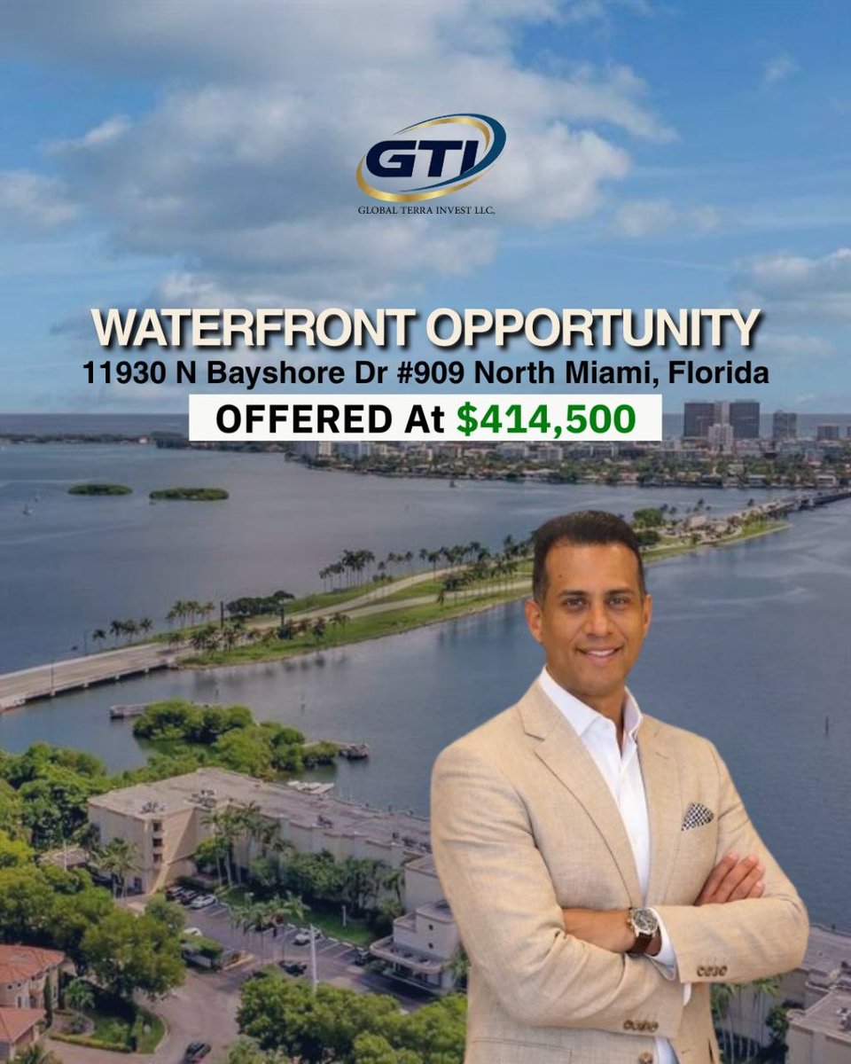 linorealtor's tweet photo. For Sale | 11930 N Bayshore Dr #909 Corner 2BD/2BA w/ water views, open kitchen, custom closets + dock access. Prime Sans Souci location near Bal Harbour + beaches. Marcelino Aviles +1‑305‑502‑1736 • Juan +1‑786‑400‑9651 @TierraInvest https://t.co/3xpnniPEYD