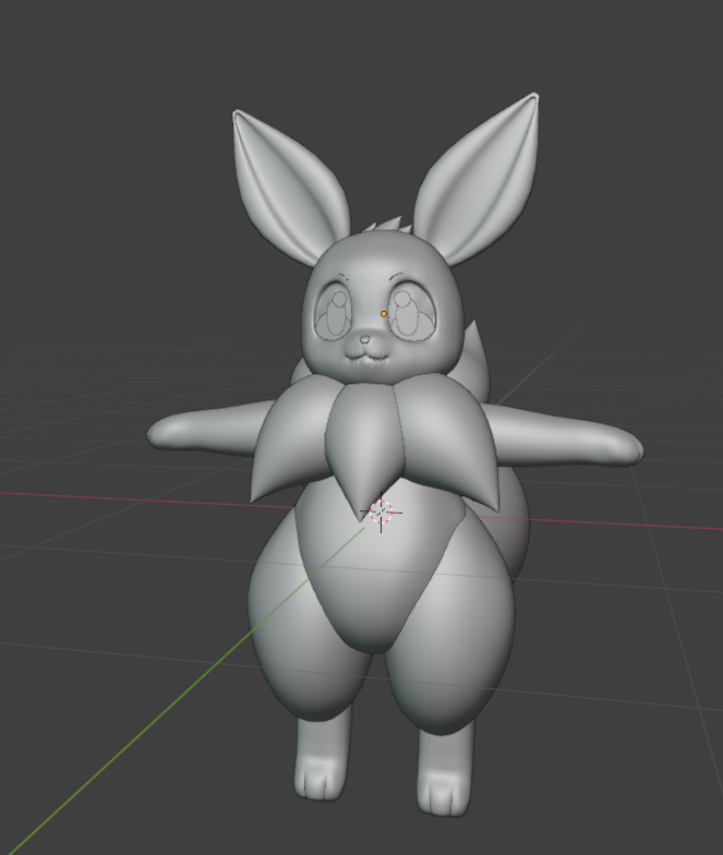 katooart's tweet photo. VRChat  eevee Avatar WIP! 

#eevee #WIP #Vrchat #avatar #pokemon #blender https://t.co/Ec3kV82Kl1