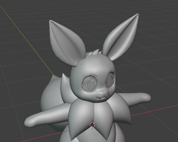 katooart's tweet photo. VRChat  eevee Avatar WIP! 

#eevee #WIP #Vrchat #avatar #pokemon #blender https://t.co/Ec3kV82Kl1