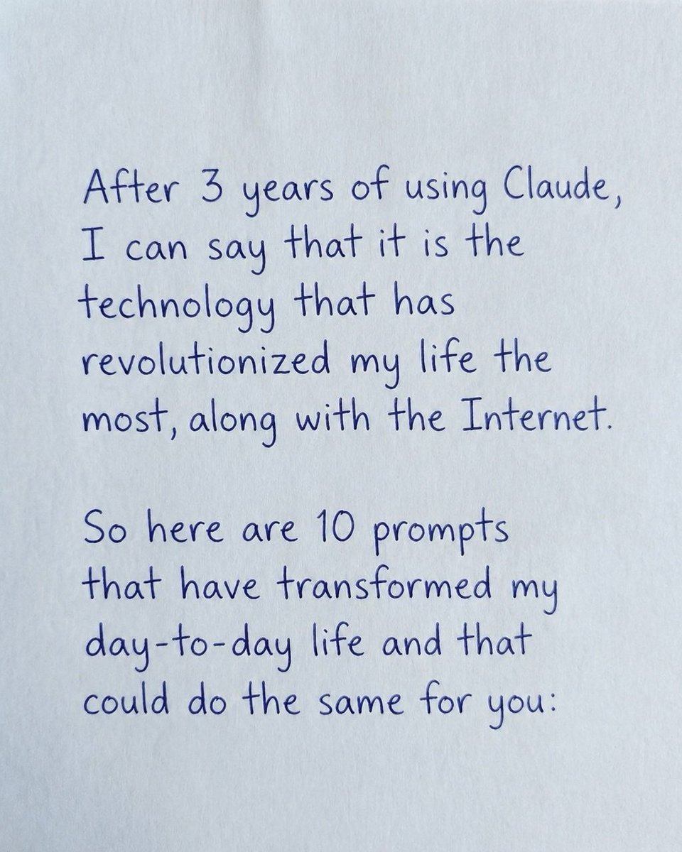 wam_ai_tech's tweet photo. 10 AI prompts that changed my life that could do the same for you:

Worth saving. 🧵 https://t.co/koFqG4yq3C