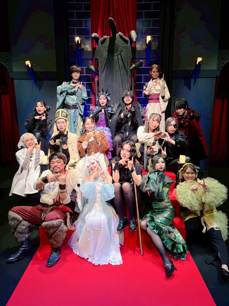 sady3kappa's tweet photo. 去年罹った病気が再発して高熱で死んでたり予定に忙殺されている間にとんでもねぇ発表がされておりました。
魔族会議アフターイベント…!?
池袋の木星劇場にて、今週6月24日(水曜日)19時から魔族達と遊べるらしいです！
私も元気補充して出演するので会いに来てねー！

ご予約https://t.co/iE1wXCc8jg https://t.co/T69hW64tLX
