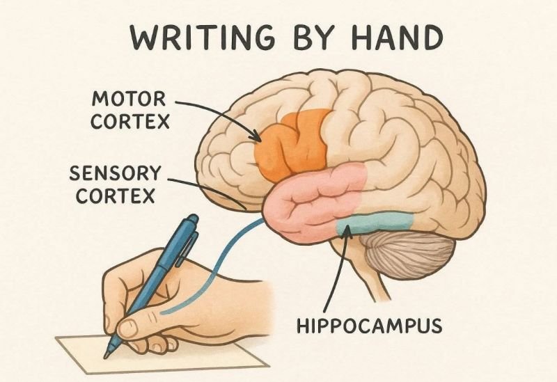 MrVop's tweet photo. งานวิจัยจาก NTNU พบว่าการเขียนด้วยลายมือกระตุ้นเครือข่ายสมองที่เกี่ยวข้องกับความจำ การเรียนรู้ และสมาธิมากกว่าการพิมพ์หรือจิ้มมือถือ เพราะการเขียนนั้น เราต้องประสานการเคลื่อนไหว การมองเห็น และการสร้างตัวอักษรไปพร้อมกัน จึงอาจเป็นเหตุผลว่าทำไมการจดโน้ตด้วยมือมักช่วยให้จำเนื้อหาได้ดีกว่า 

 อ้างอิง: van der Meer et al., NTNU (2020)