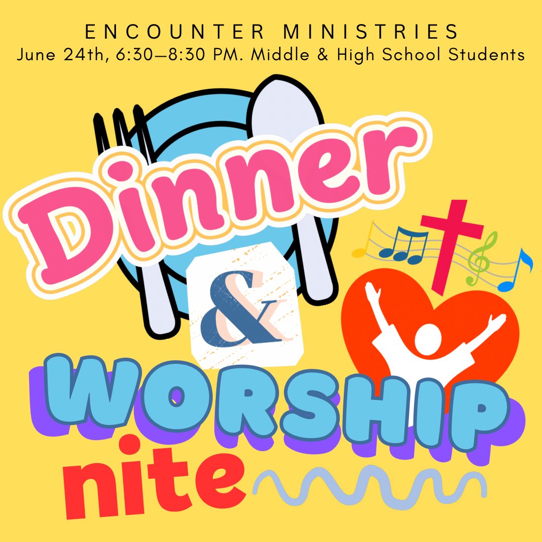 first_augusta's tweet photo. UPCOMING EVENTS!

6/24 ENCOUNTER STUDENT MINISTRY—DINNER AND WORSHIP NITE: 6:30—8:30 PM.  Middle and High School Students, plan to come have dinner and enjoy worship with Josiah Peacock. Dinner in the Friendship Room with worship to follow in the Sanctuary. https://t.co/3OKAeik1ok