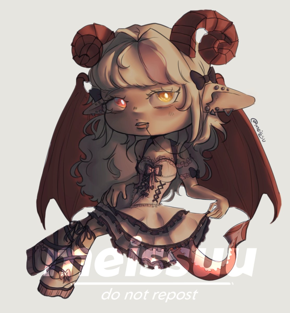 meissuu's tweet photo. Chibi example for my commissions teehee (character belongs to duskdaemon) #artㅤㅤㅤㅤ https://t.co/ohR9kndPyZ