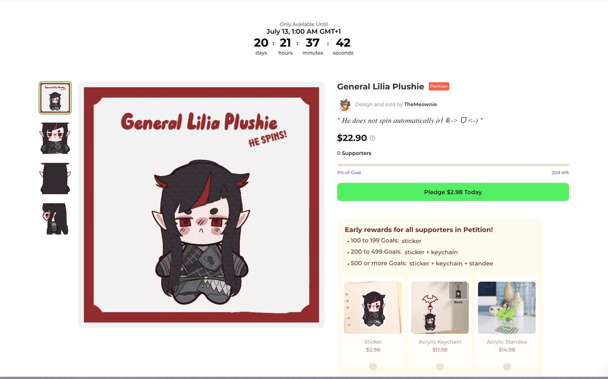 TheMeownie's tweet photo. HEY YOU! DO YOU NEED A GENRAL LILIA PLUSHIE IN YOU LIFE???? 
Of course you do! My General Lilia plushie is now available to funding  on Acggoods!

https://t.co/SPGEABeSuY

#twst #twistedwonderland #LiliaVanrouge https://t.co/pV4ROff0pf