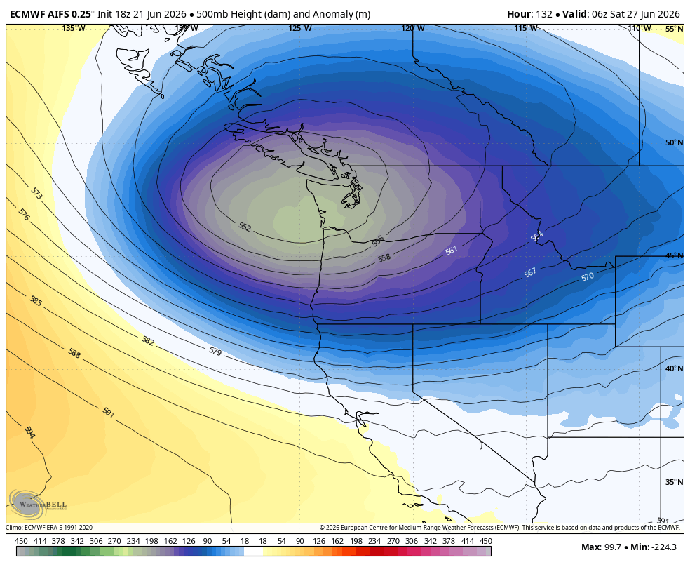 vlad_rad's tweet photo. Quite the upper level low developing for this time of year headed for the #PNW into next weekend🍃🌬️. 
#BCStormWatch #BCWx #WaWx #StormHour #Weather #News https://t.co/VoqeKsVCu1