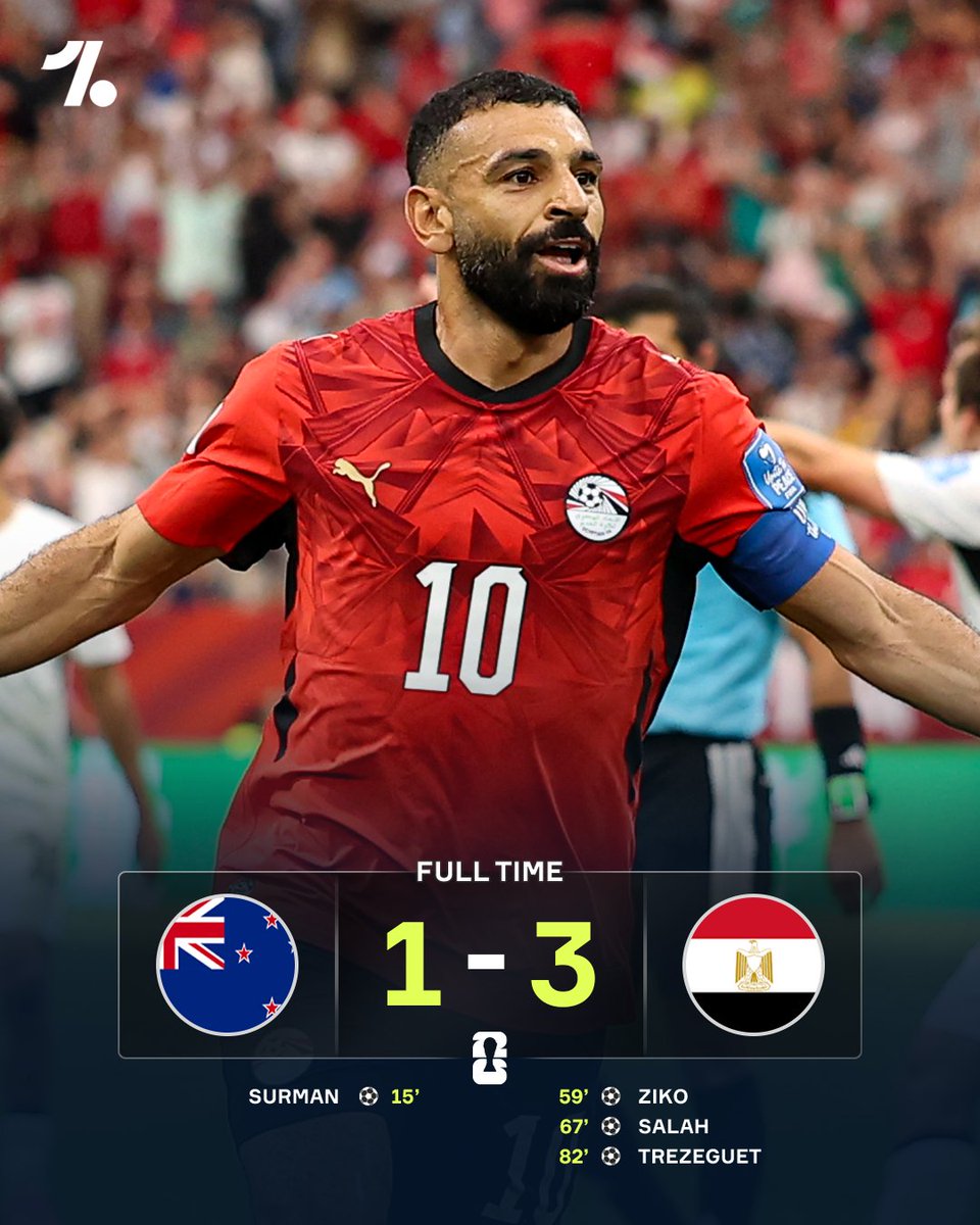 OneFootball's tweet photo. Egypt storm back in the second half to secure a commanding win over New Zealand 🤯🇪🇬 https://t.co/ZPwoZKmYnv