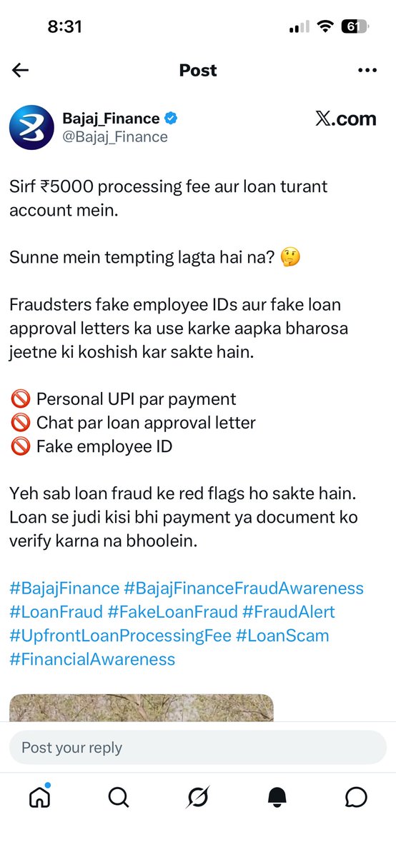 MoyienK's tweet photo. @Bajaj_Finserv Bajaj finance itself is fraud company , calling DND customers and abusing their cx by calling them bhen ke loudey along with activating OTP on all platforms to trouble people. In past I have taken auto insurance in past and that’s my mistake . https://t.co/frWun7j2Jt