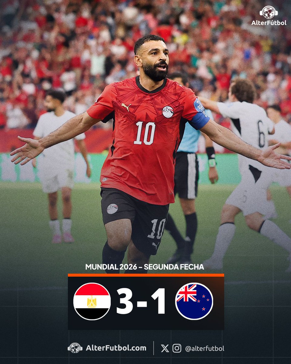 AlterFutbol's tweet photo. ¡EGIPTO LE GANÓ A NUEVA ZELANDA!

ES SU PRIMER TRIUNFO EN UNA COPA DEL MUNDO! Y le dio vuelta el partido a Nueva Zelanda con un gran segundo tiempo de Zico y Salah. 3-1 para estar muy cerca de pasar de fase. https://t.co/nsbSfbCqk7