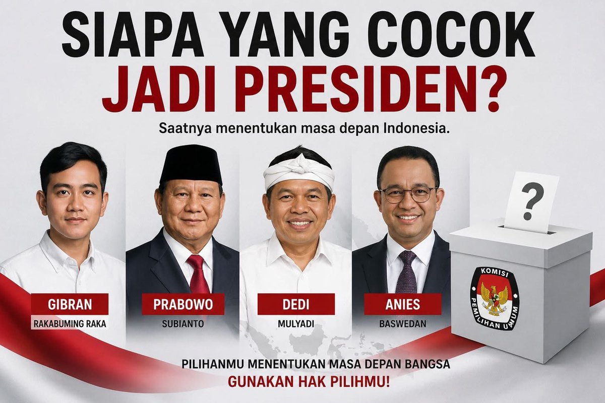 DoankWarto's tweet photo. Kalau aku pilih Kang Dedi Mulyadi karena sudah terbukti dan teruji.
Bagaimana dengan kalian? https://t.co/jmMlJ6JUqI