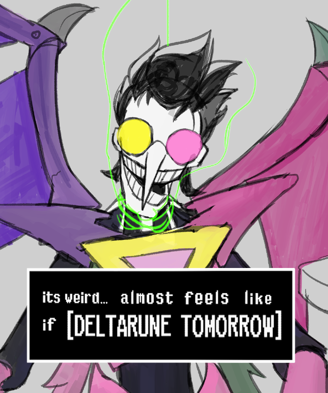 VinsWolf04's tweet photo. ONLY 3 DAYS LEFT FOR THE CHAPTER 5!!! (wip of a spamton draw meanwhile 🐱) https://t.co/YaFSbSf5U4