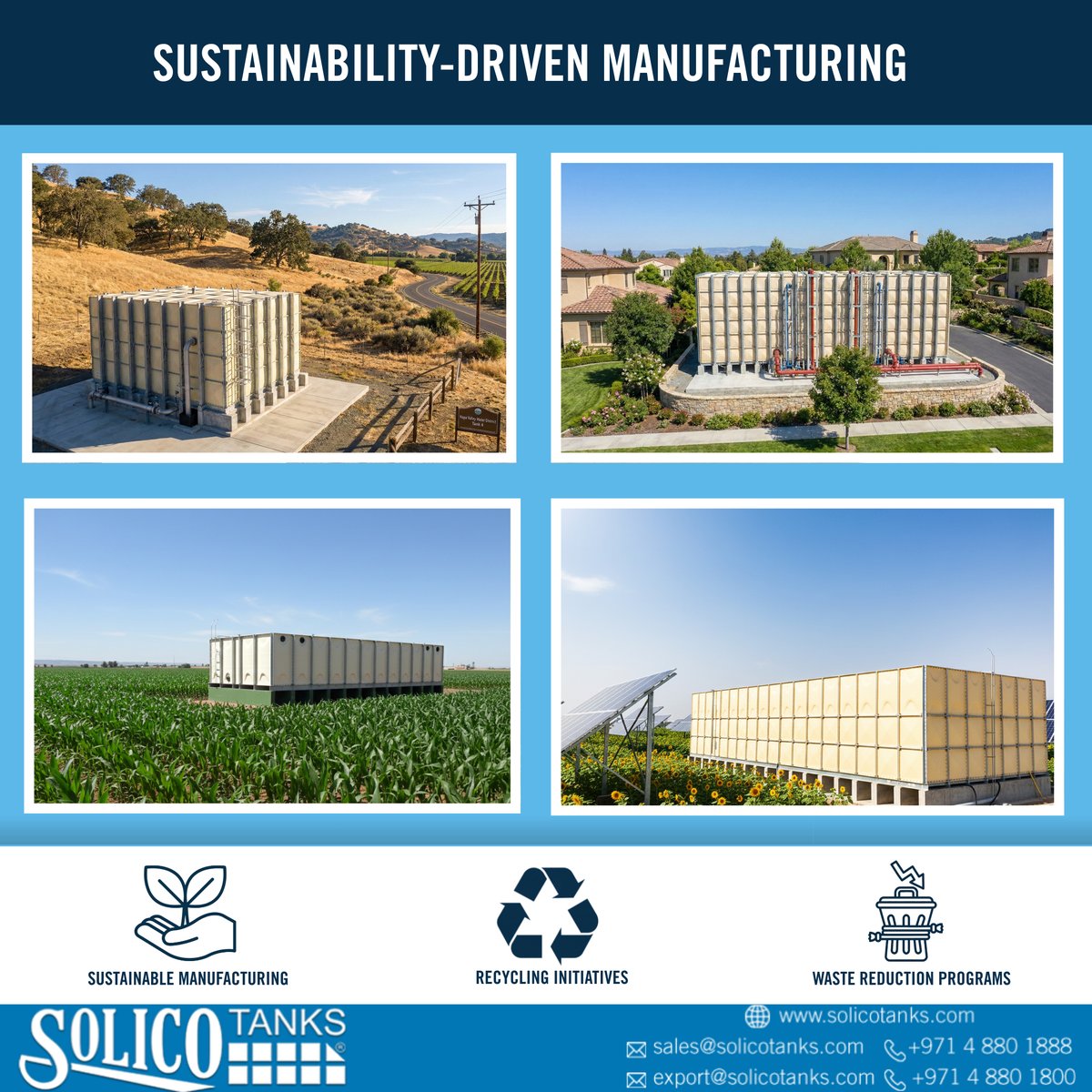 SolicoTanks's tweet photo. #SolicoTanks is proud to pioneer sustainability-driven manufacturing. We keep our environmental footprint small through sustainable manufacturing practices, recycling initiatives, and waste reduction programs
https://t.co/qYGwqNSLlF
#Engineering #Sustainability #WaterStorage #B2B https://t.co/OsYc8eLAcF