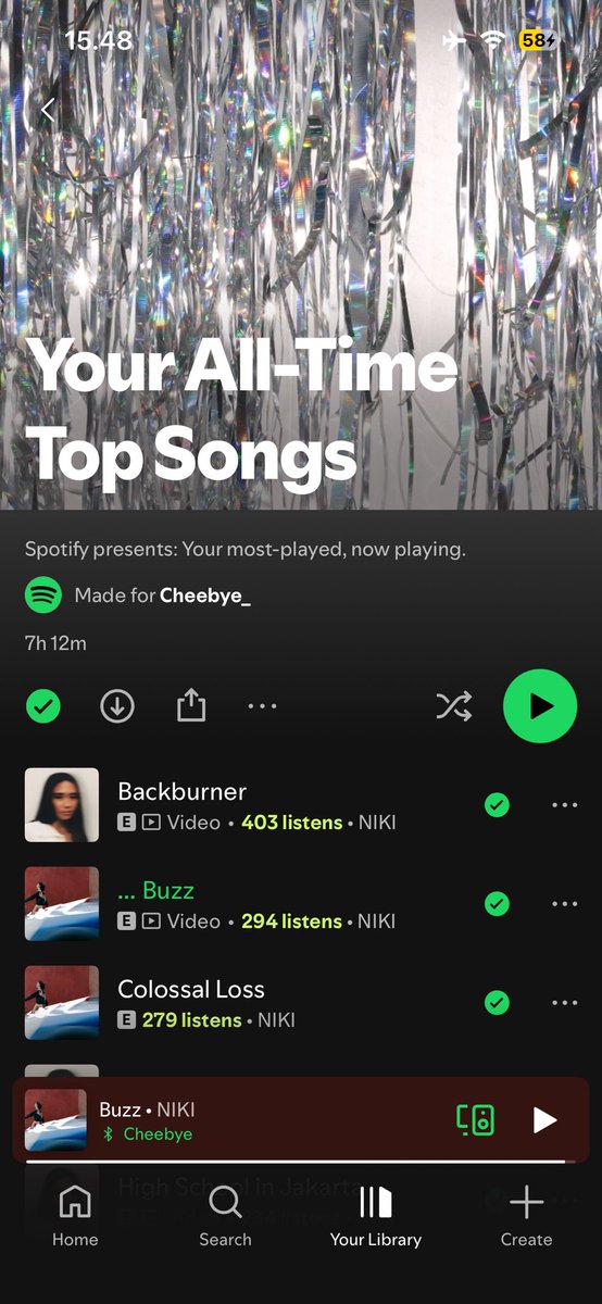 ngacyukk's tweet photo. @Spotify who the hell been using my account and playing Backburner this many damn times https://t.co/SPoPYT6KI7