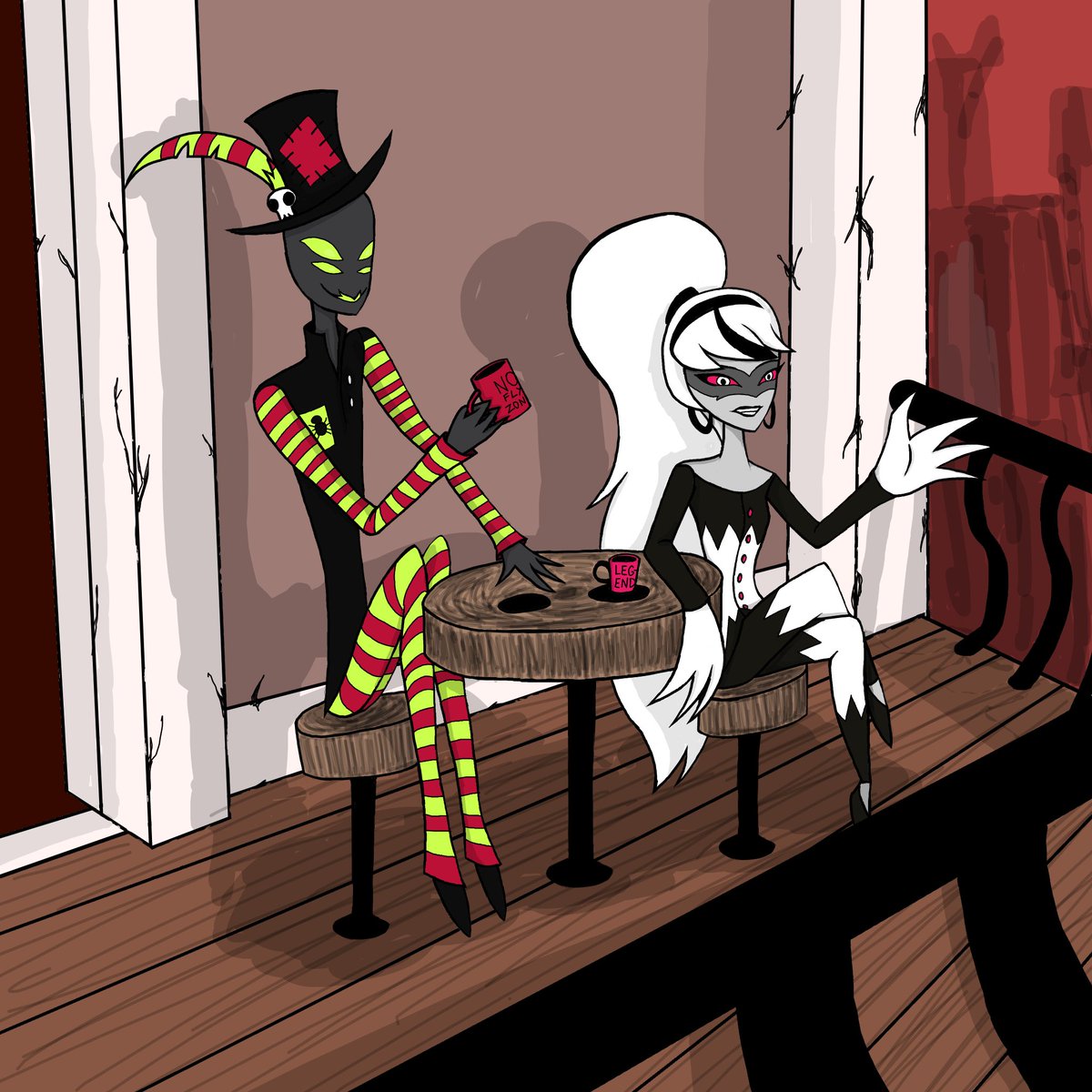 tanemaarts's tweet photo. Remember people.
Every start is shit.
This is all from 3 years ago, when I first started.

Weird anatomy, many mistakes, off colors... Weird stuff in general. 

But... If you persist, you get results. Results are in the comments.

#hazbinhotel #oldart https://t.co/fjH6FolA7r