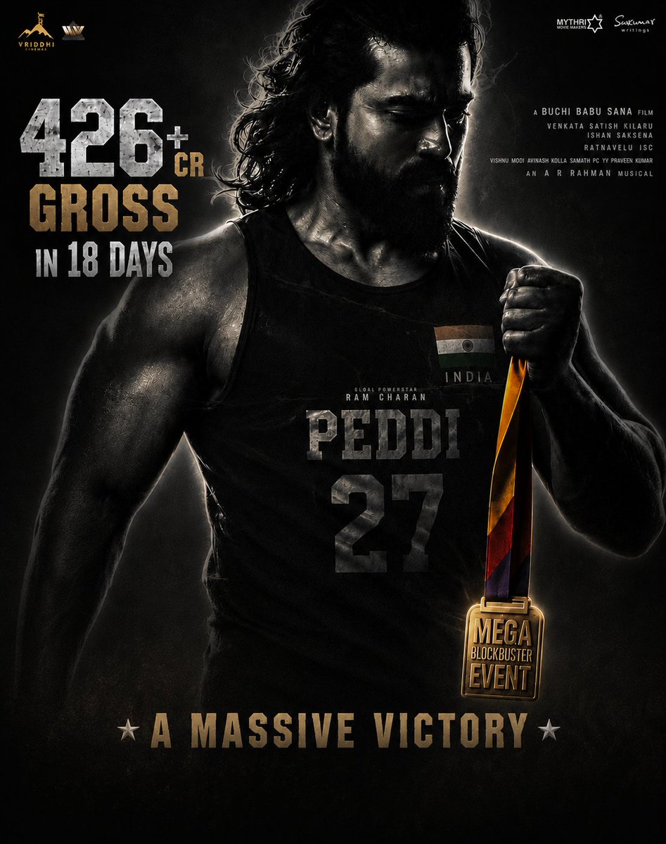 Neelholic__'s tweet photo. South india highest Grosser 🔥🔥

Mr. BOXOFFICE with mixed Reviews🙏

#Peddi https://t.co/RHfIWQkzGw