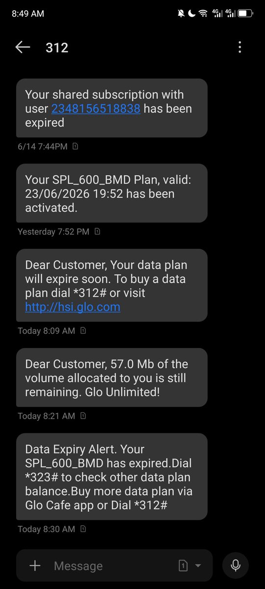 Gangstar_ice's tweet photo. @GloWorld 
I suspended to your BMD 3.3G 600 2day plan around 7pm yesterday and i have bearly used more than 1G just for me to wake up 2day and its expired
I am not happy with this as it has resulted to me loosing an online chess game which i staked https://t.co/C9asOF0MGI