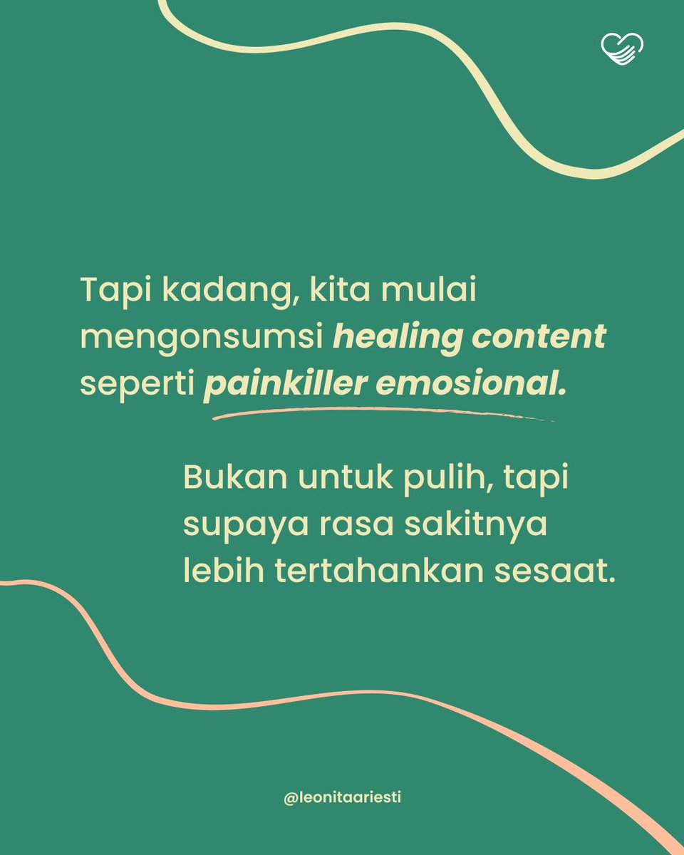 Merajuthati_'s tweet photo. Kadang, yang kita butuhkan bukan hanya konten relatable, tapi ruang untuk memahami apa yang sedang dirasakan.

Merasa dipahami itu valid. Tapi healing juga perlu dijalani lewat proses dan dukungan yang tepat.

Berbagi Hati: 10 sesi terapi gratis.

#MentalHealthAwareness https://t.co/pPAbqEPMDd