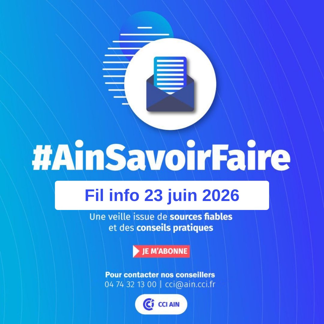 CCI_Ain's tweet photo. Le nouveau fil info #AinSavoirFaire est sorti 📩 !

Au sommaire :
☑️ Google Ads
☑️ Economie d'Energie
☑️ V.I.E
☑️ Crise au Moyen-Orient
☑️ Etude de marché
☑️ Formations

Plus d'infos 👉 https://t.co/2gzFI2ITPL https://t.co/JgZymM1W0H