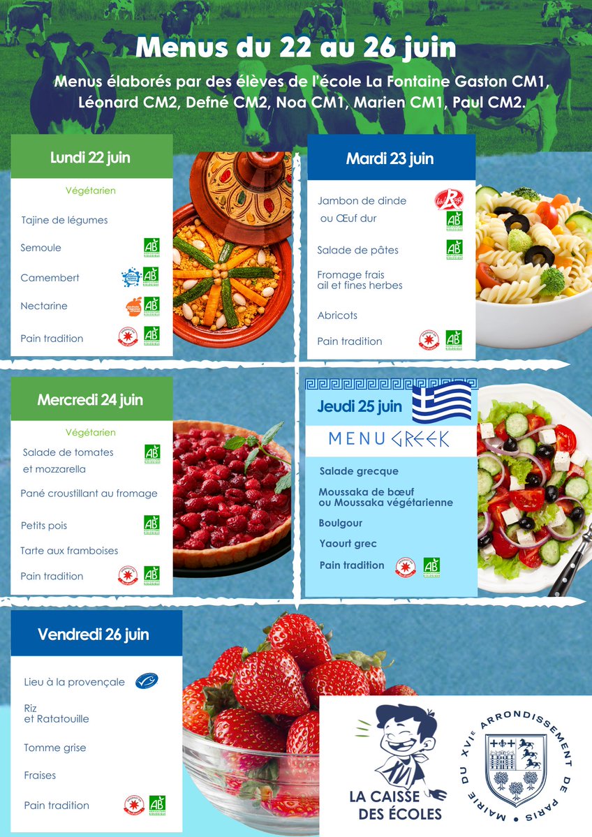 CDEdu16's tweet photo. 🌞Au vu des fortes chaleurs, dans les cantines du 16e, nous avons souhaité proposer des fruits frais et des salades à nos petits convives.🥗
@mairiedu16 @Jeremy_Redler @samiabadat 

#Cantine #RestaurationScolaire #16eme #Paris16 #AlimentationDurable https://t.co/wGeohIjKUe