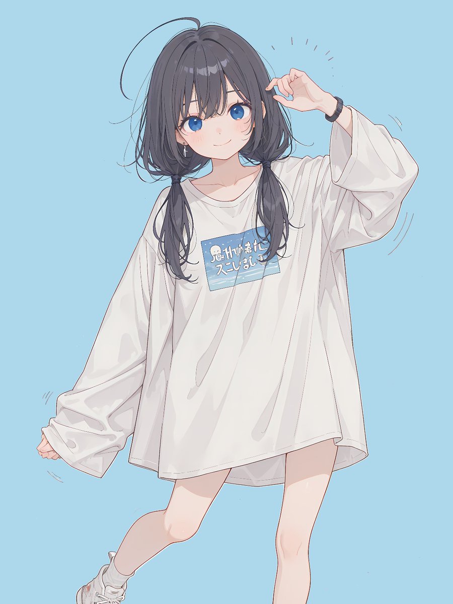 pote2_AI's tweet photo. 夏はユニクロの大きいTシャツ2枚を着回します( • ̀ω•́ )ﾄﾞﾔｯ
#AIイラスト #AIart https://t.co/MWyk1VREoI