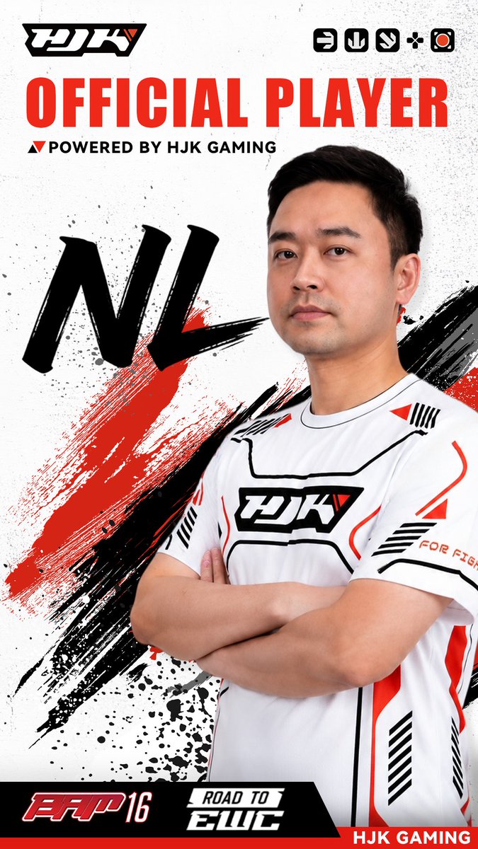 HJK_Gaming_JP's tweet photo. 【お知らせ】
このたびHJK GAMINGは、

NL選手(@sf5nl )をOfficial Playerとしてサポートすることをお知らせいたします。

世界大会の第一線で活躍を続けるNL選手の実力と競技への情熱に敬意を表し、HJK GAMINGは今後開催される2つの国際大会「BAM 16」、「EWC 2026 LCQ」において、デバイスパートナーとしてNL選手の挑戦をサポートいたします。

最高の舞台で戦うNL選手とともに、
さらなる高みを目指してまいります。

皆様の温かいご声援をよろしくお願いいたします。

#HJKGaming #NL #FGC #RoadToEWC #SF6