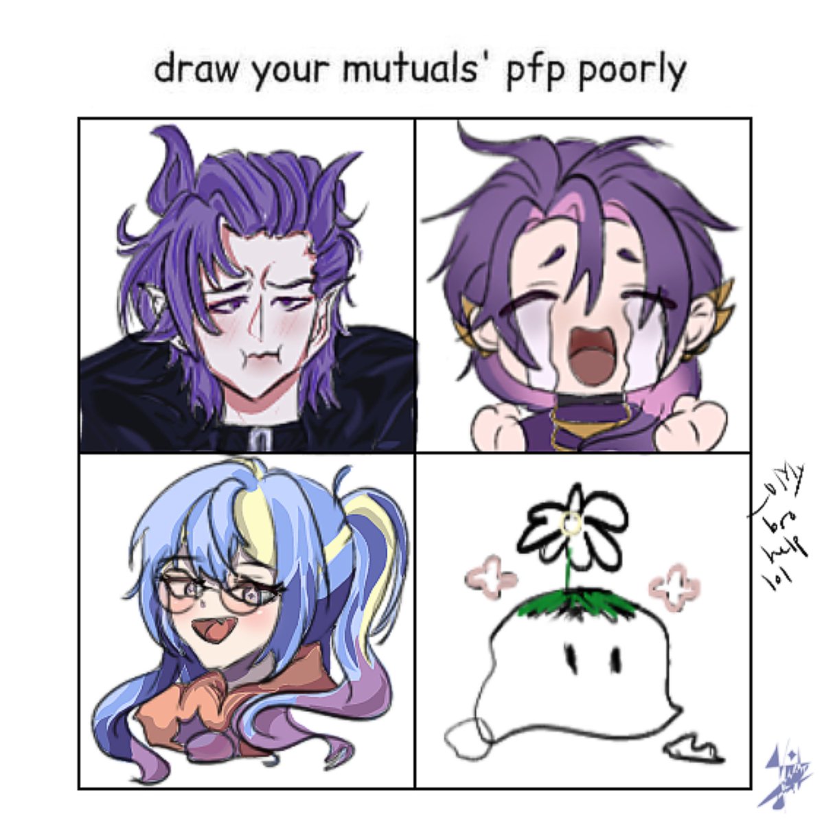 KeiHoshi_01's tweet photo. Donee!! @zero0819_ @kuohakkun @lurullul @RyururuArt 
Makasih mau participate 🤍
(Maaf bad quality nya 🥹) https://t.co/OfRxxfHVIu