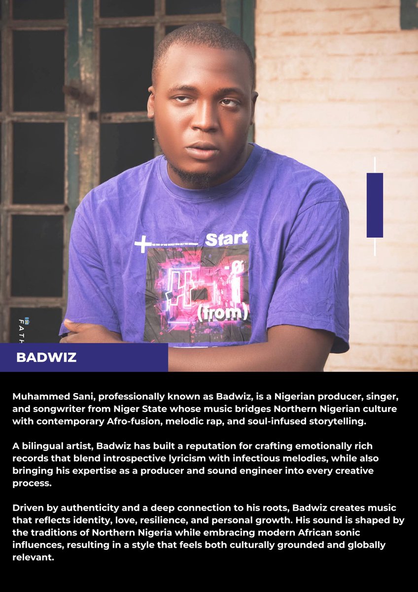 soundwavespot's tweet photo. 🚨Artist of the Week: Badwiz (@REALBADWIZ) 🚨

From Niger State to the world, Badwiz continues to tell powerful stories through music rooted in culture, purpose, and authenticity.

#ArtistOfTheWeek #Badwiz #ThePathKnowsMyName https://t.co/KmkhtV0xpI