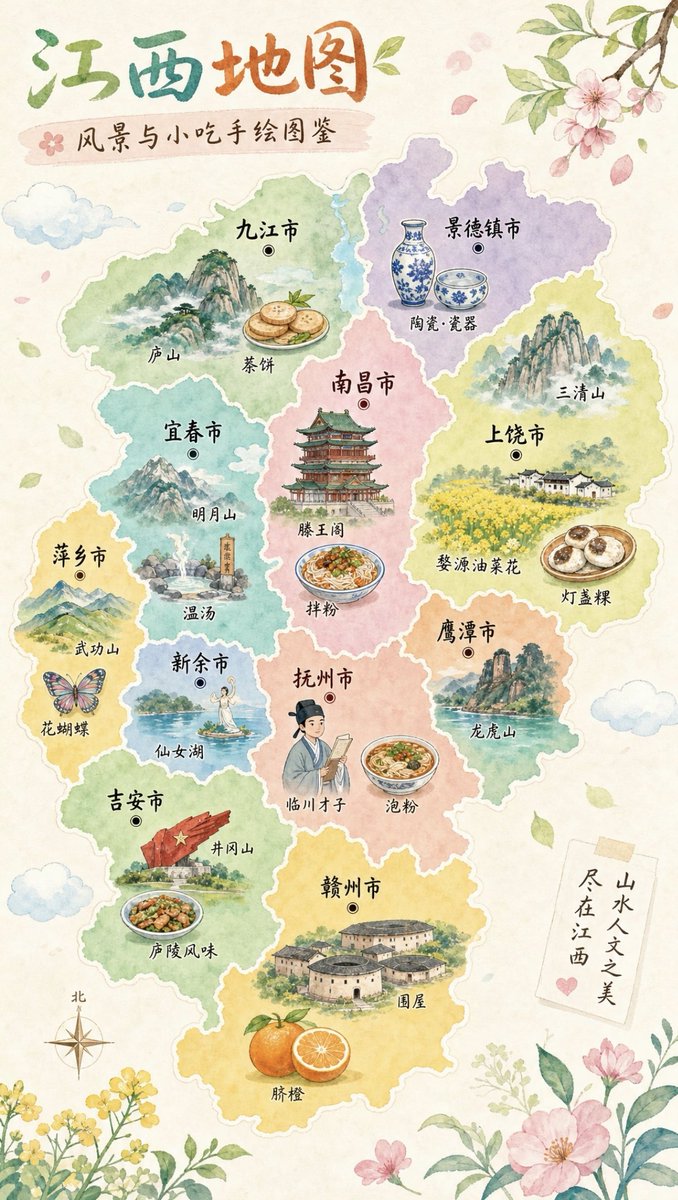 Besslee93's tweet photo. 江西各地宝藏景点 + 美食 https://t.co/gf6r5kzPT9