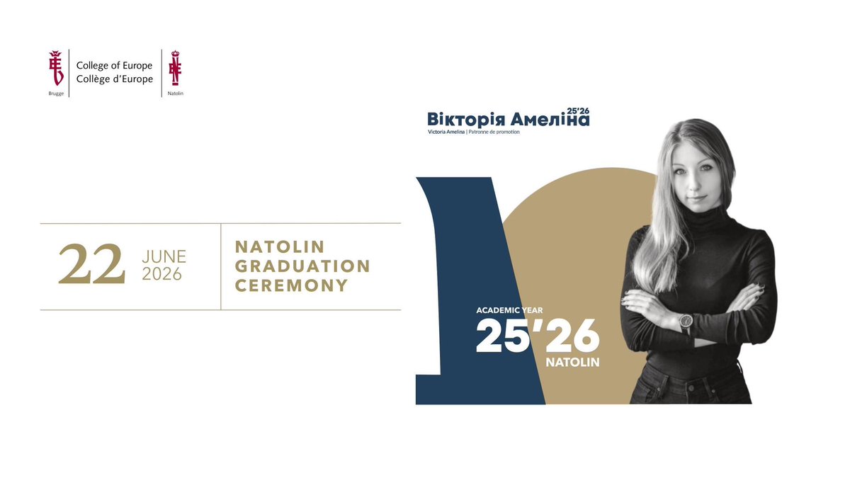 coenatolin's tweet photo. We’re live! 

Join us for the Natolin Graduation Ceremony of the Victoria Amelina Promotion 2025-2026.

https://t.co/fJUF0C4xOw https://t.co/BVj0nCxwEn