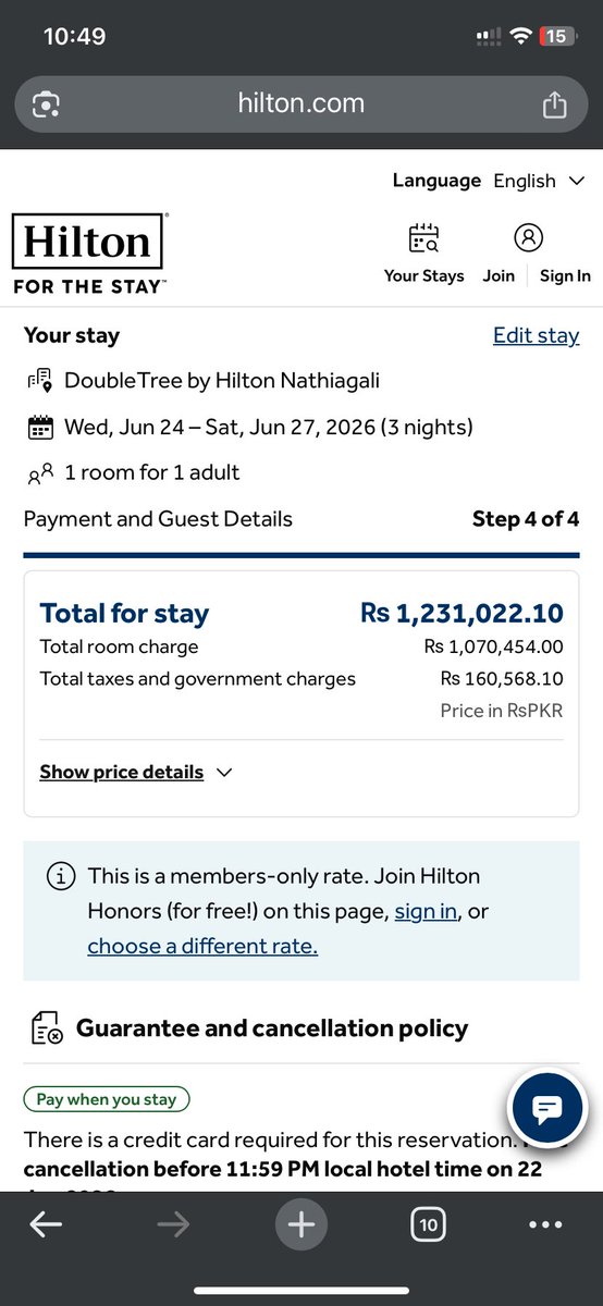 omar_quraishi's tweet photo. With a long weekend coming up was looking at some possible hotel options in Pakistan

Love going to Nathiagali so checked out this one - many people highly recommended it - but the price per night is around $1400 plus!

In that price (for one night) one can get a Hilton in Milan (or just about any major European city) for 9 nights!

Wonder what’s so special about Hilton Nathiagali