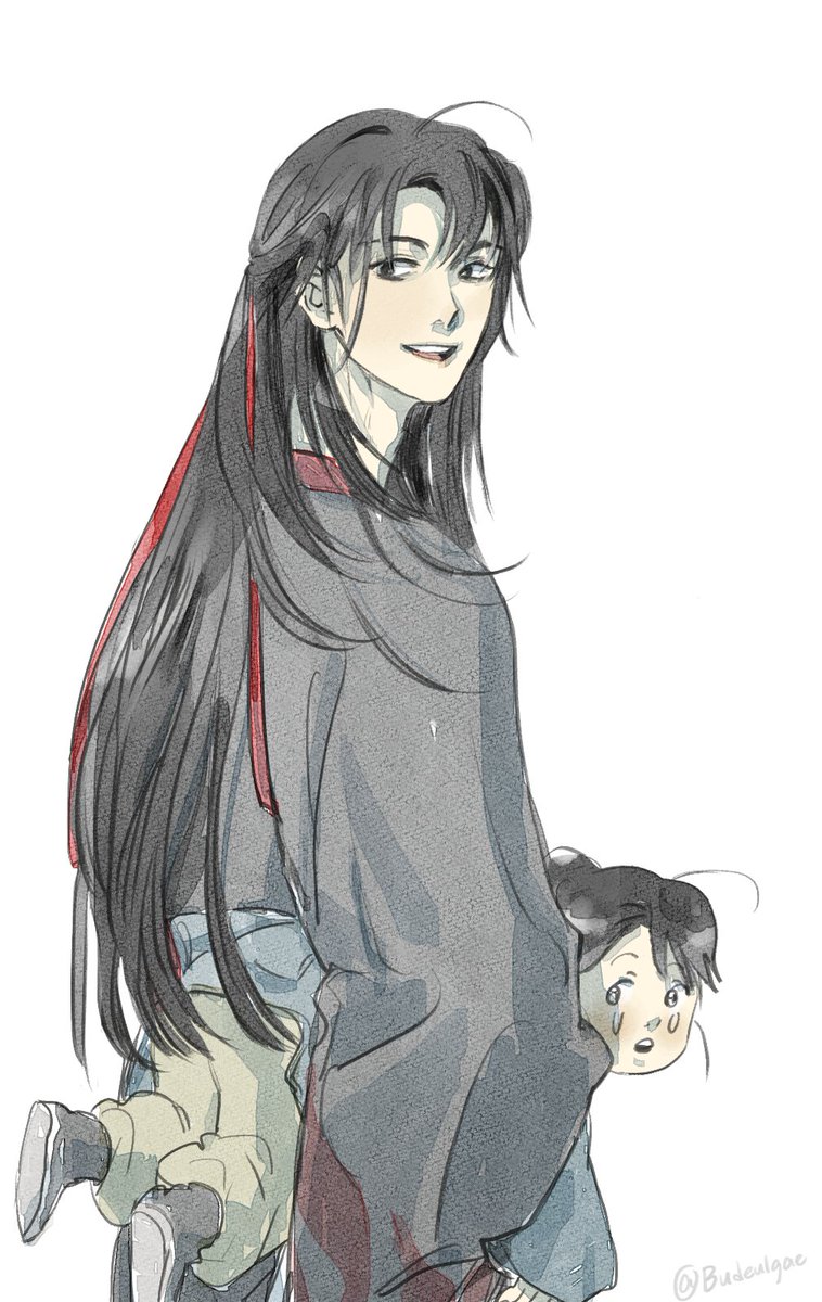 budeulgae's tweet photo. 이릉노조와 아기 무 #mdzs https://t.co/hY3PWp3N1J