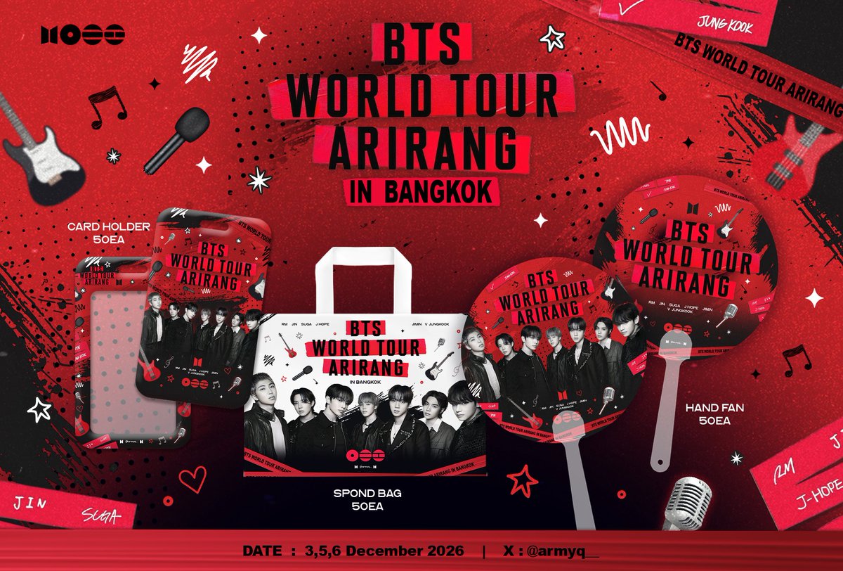 armyq__'s tweet photo. ฝากรีทวิตหน่อยฮะ RT Pls  🥹🙏🏻 
                        𝐠𝐢𝐯𝐞 𝐚𝐰𝐚𝐲  
BTS World Tour Arirang in Bangkok
วันและเวลา : 3,5,6 December 
✦ 𝐋𝐨𝐜𝐚𝐭𝐢𝐨𝐧 : จะแจ้งอีกครั้งค่ะ  🏟️✨ 

    𖤐 อาร์มี่ไทยเท่านั้น 🎤

 #BTS_WORLDTOUR_BANGKOK
#BTS_WORLDTOUR_ARIRANG_BANGKOK https://t.co/ywypjQ3OQa