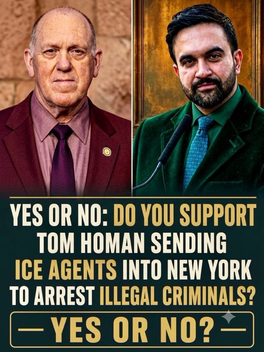Sophiasolution's tweet photo. ‼️ DO YOU SUPPORT TOM HOMAN?

YES or NO? https://t.co/juppAnO3Mi
