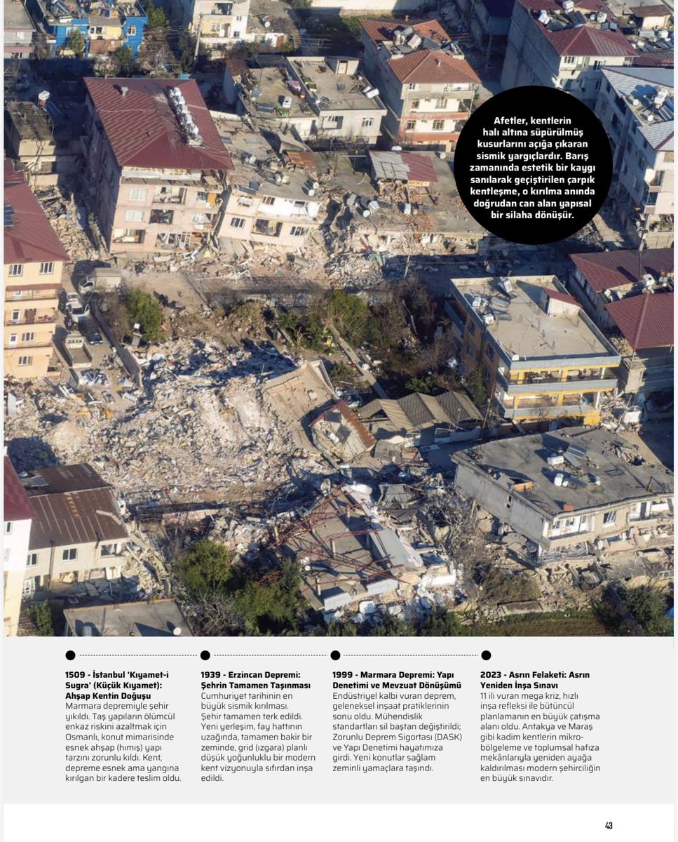 kademeksi's tweet photo. Mimar ve Mühendis Dergisi’nin “Kriz Sonrası Şehirlerin Yeniden İnşası” başlıklı 147. sayısında, Tehditler ve Fırsatlar kapsamında “Dirençlilik Temelli Bir Yaklaşım “
makalesiyle bizde katkı sunduk.

Şehirlerimizin geleceği; deprem, iklim değişikliği, su stresi ve plansız büyüme gibi riskleri doğru okuyabilmemize bağlıdır. Dirençli, güvenli ve kimlikli şehirler inşa etmek artık bir tercih değil, zorunluluktur.

Geleceği bekleyen değil, geleceğe hazırlanan şehirler kazanacaktır.

Dergiye aşağıdaki bağlantıdan ulaşabilirsiniz:
https://t.co/WMSkApK1jH