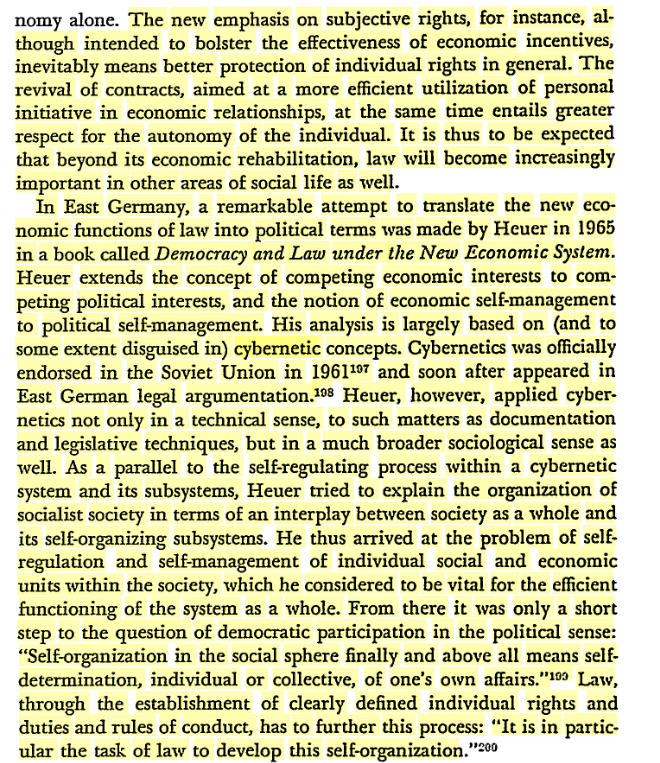Heiligen969's tweet photo. In developing the New Economic System, the decentralization of East Germany's bureaucratic planning agencies during the 60s, they adopted this model and borrowed a "cybernetic" view of economic planning and jurisprudence from the Soviet Union. https://t.co/5SI7YRNxSy
