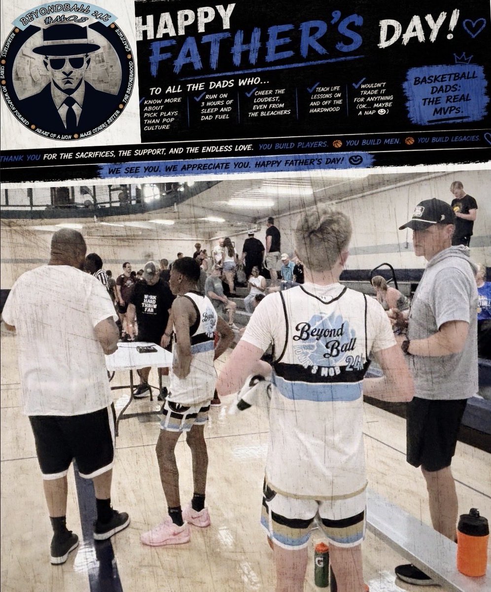 GOBEYONDball's tweet photo. Grateful for the incredible fathers that our young men & coaching staff gets to have as examples. Rooted in servant leadership, relentless support, & love. You guys make others better every single day! Thank you!!
#happyfathersday #basketballdad #mob #DadGoals #DadAppreciation https://t.co/IktIyhkkEp