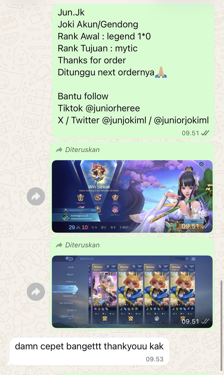 Junior JOKI ML / GENDONG JOKGEN TESTI 1000+++ tweet media