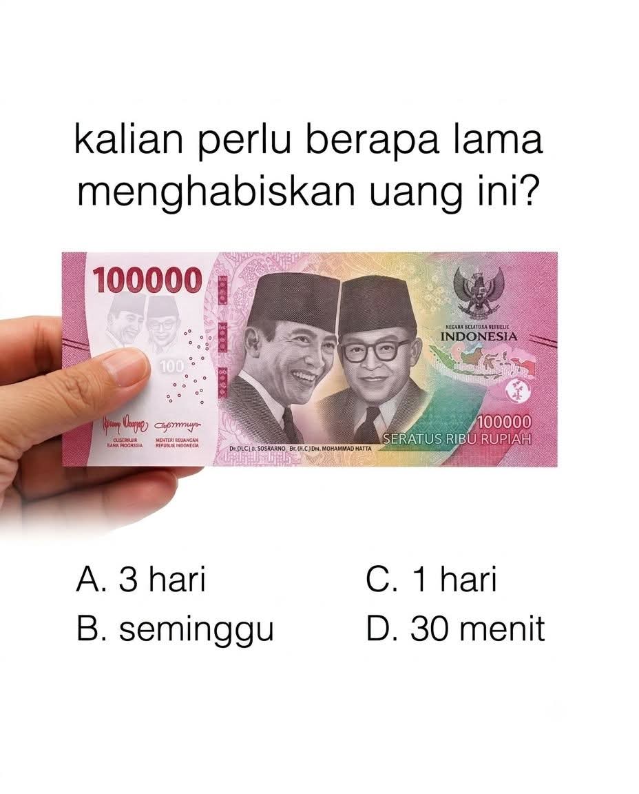 apapwawan's tweet photo. Sehebat apa skill kalian mengolah uang 100rb ini guys https://t.co/9zbjDwwrQK