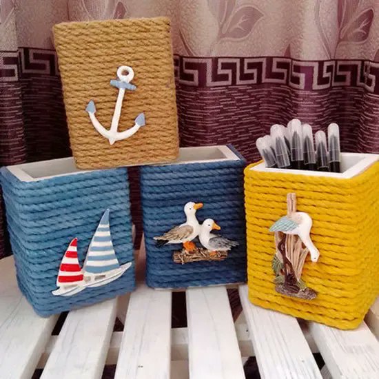JohnFreema78833's tweet photo. [Turn old glass jars into cute desk pen holders! Add some colored twine and dried flowers for a cozy touch ]， https://t.co/f2a4q5RoIE