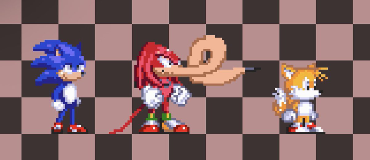 Mrunfunni's tweet photo. I finally #fixed the team Sonic 😍 in GLORIOUS 8-bit! https://t.co/bjN1Ca3DLO