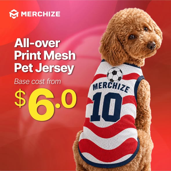 merchizeglobal's tweet photo. ⚽ DON'T JUST SELL TO FOOTBALL FANS THIS WORLD CUP - SELL TO THEIR PETS TOO!
💡 Design ideas to explore
✅ Country-Inspired Designs
✅ Personalized Pet Fan Jerseys
✅ Soccer Dog &amp; Cat Themes
✅ Matching Sets
Explore more here: https://t.co/0AkTFGaHQq https://t.co/lpjoDMpjRK