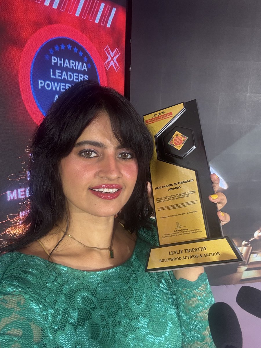 lezlietripathy's tweet photo. Happy to receive Health care Superbrand Award for contribution to Arts and Entertainment via my Films , Podcast “The Leslie Tripathy Show” and 3 Books. Thank u Dr. Satya Brahma, 17th Pharma Leadership.

Jai Jagannath 
Leslie Tripathy 
CEO of Leslie Tripathy Global Media https://t.co/Z7byK8TaX9