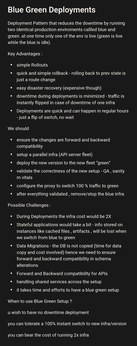SambhuVerma28's tweet photo. Day 5 of #30daysofproductivity 

1. LC contest
2. Learnt about blue green deployment and canary deployment

Attached is notes I took for rev purpose.
Five days in. The excitement may fade, but discipline keeps the journey alive. 🚀 https://t.co/IXZZMer1l4