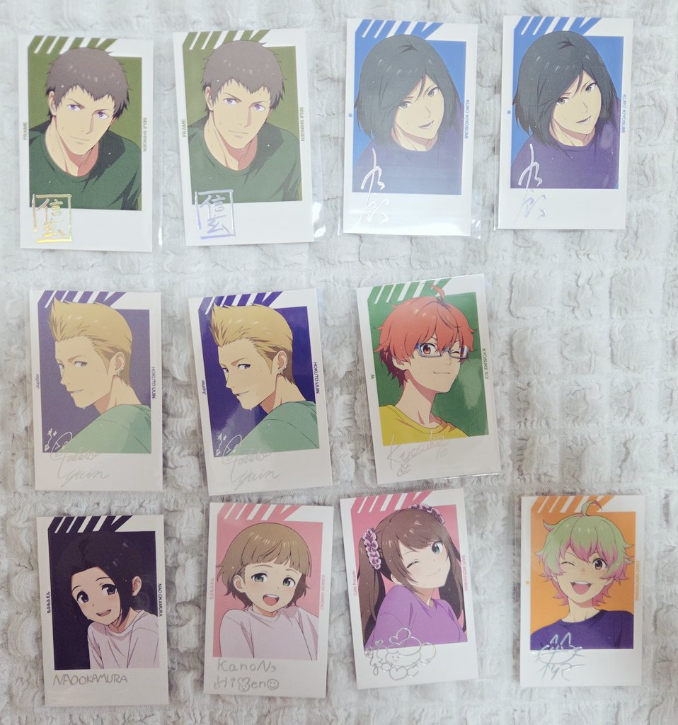 hm1030hm's tweet photo. 【交換】 FiFS展 フォトカ 表情 箔押し

〈譲〉誠司/九郎/北斗/直央/かのん/咲/キリオ/享介
〈求〉英雄/ 百々人

池袋（山手線圏内）手渡しまたは郵送（2枚〜）交換希望です。 https://t.co/7eAQF6XqBc