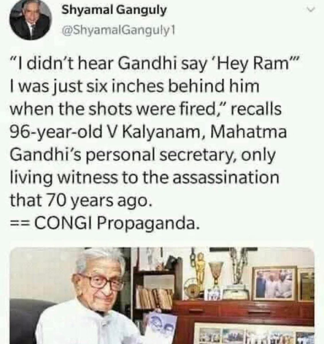 Jijith_NR's tweet photo. Gandhi saying "Hey Ram" before getting killed by Godse is a lie!

New revelation! https://t.co/GTaqnNSDtD