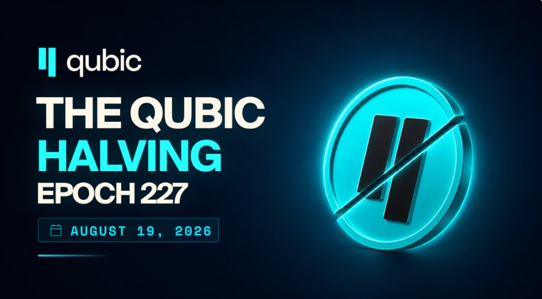ShibianaBones's tweet photo. #Qubic's Second Halving: What Epoch 227 Means for Supply

Computors have approved it. #Qubic's second halving lands at Epoch 227, August 19.

The burn rate jumps from 55% to 77.5%, cutting effective weekly emissions from 450B to 225B $QUBIC while raw emissions hold steady at 1T. https://t.co/RgHg0e6oZu