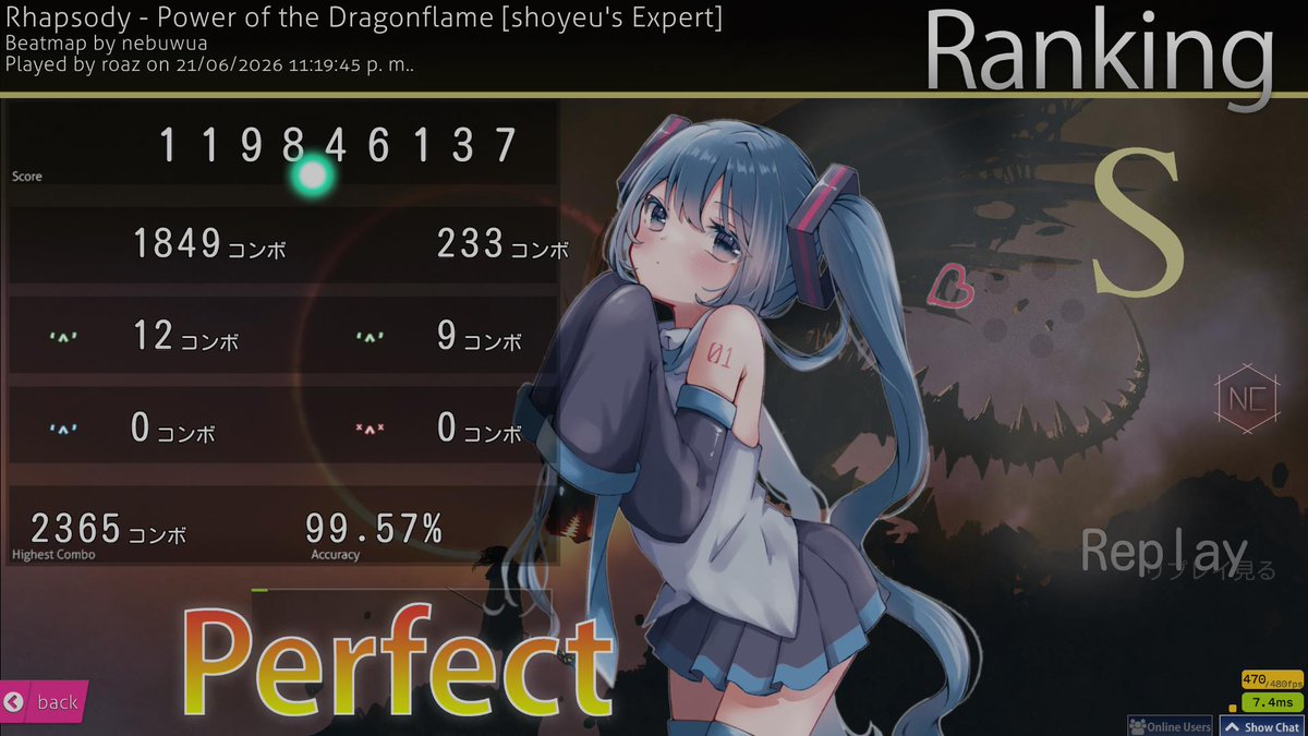 higanbanadaini's tweet photo. second 1.5k pp play https://t.co/7uQk4Jk9iU