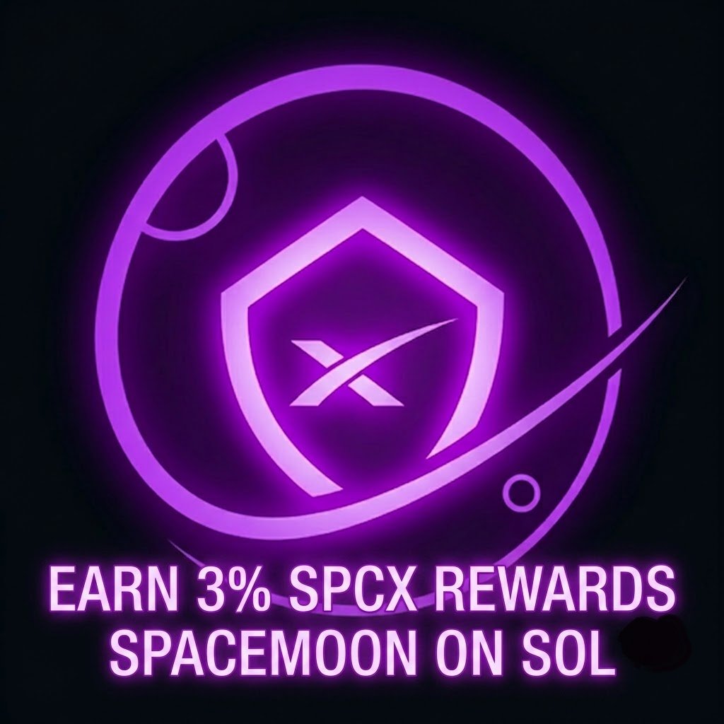 spacemoon_sol's tweet photo. 3% SPCX (Space X Tokenized Stock) rewards automatically beamed into your wallet simply for holding Spacemoon (on Sol).  

CA:  5UBvMdLUgSmxySWkpSUDoEcYE7yuARGv1n2HgEHHspcx  

https://t.co/DIcRNYRPQM
https://t.co/jE199KkEEI

Rewards Dash:
https://t.co/BVQsYYtRcj https://t.co/VzuxouK5FR