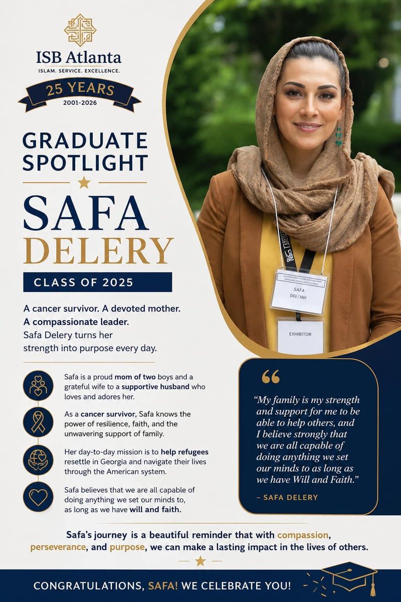 ISBAtlanta's tweet photo. Safa Delery’s leadership journey was strengthened through the ISB Leadership Institute (ISBLI), where she gained the skills, confidence, and connections to lead with greater impact. Learn more about ISBLI and how you can grow as a leader at https://t.co/bDJTpw8kzo https://t.co/MSvfU6HU21